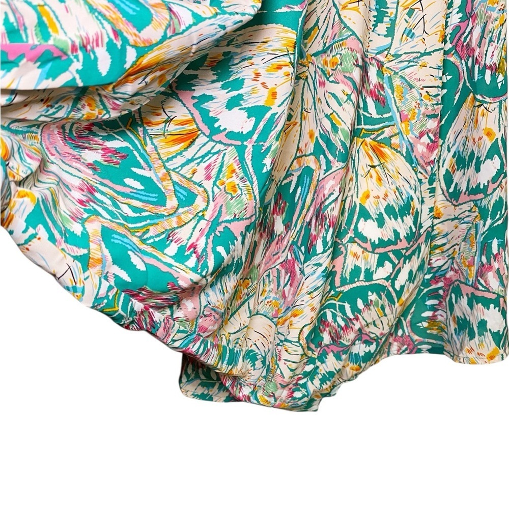 JODIFL Teal and Pink Butterfly Patterned Tunic Top - Picture 6 of 14